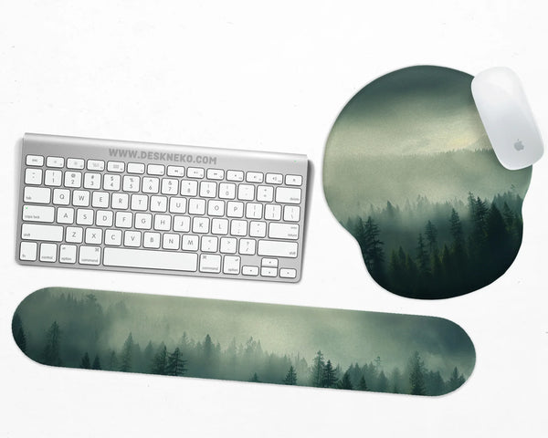 Forest Green Ergonomic Mousepad & Wrist Rest - Deskneko