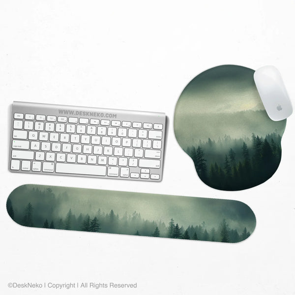 Forest Green Ergonomic Mousepad & Wrist Rest - Deskneko
