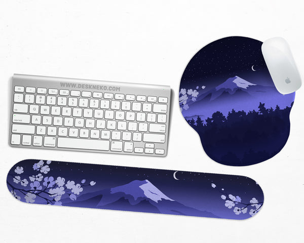 Blue Mount Fuji Mousepad Wrist Rest - Ergonomic Mousepads & Wrist Rests - Deskneko - Mousepads & Wrist Rests