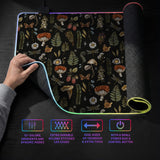 Dark Botanical Desk Mat Mousepad - Desk Mat - Deskneko - Desk Mats & Mousepads