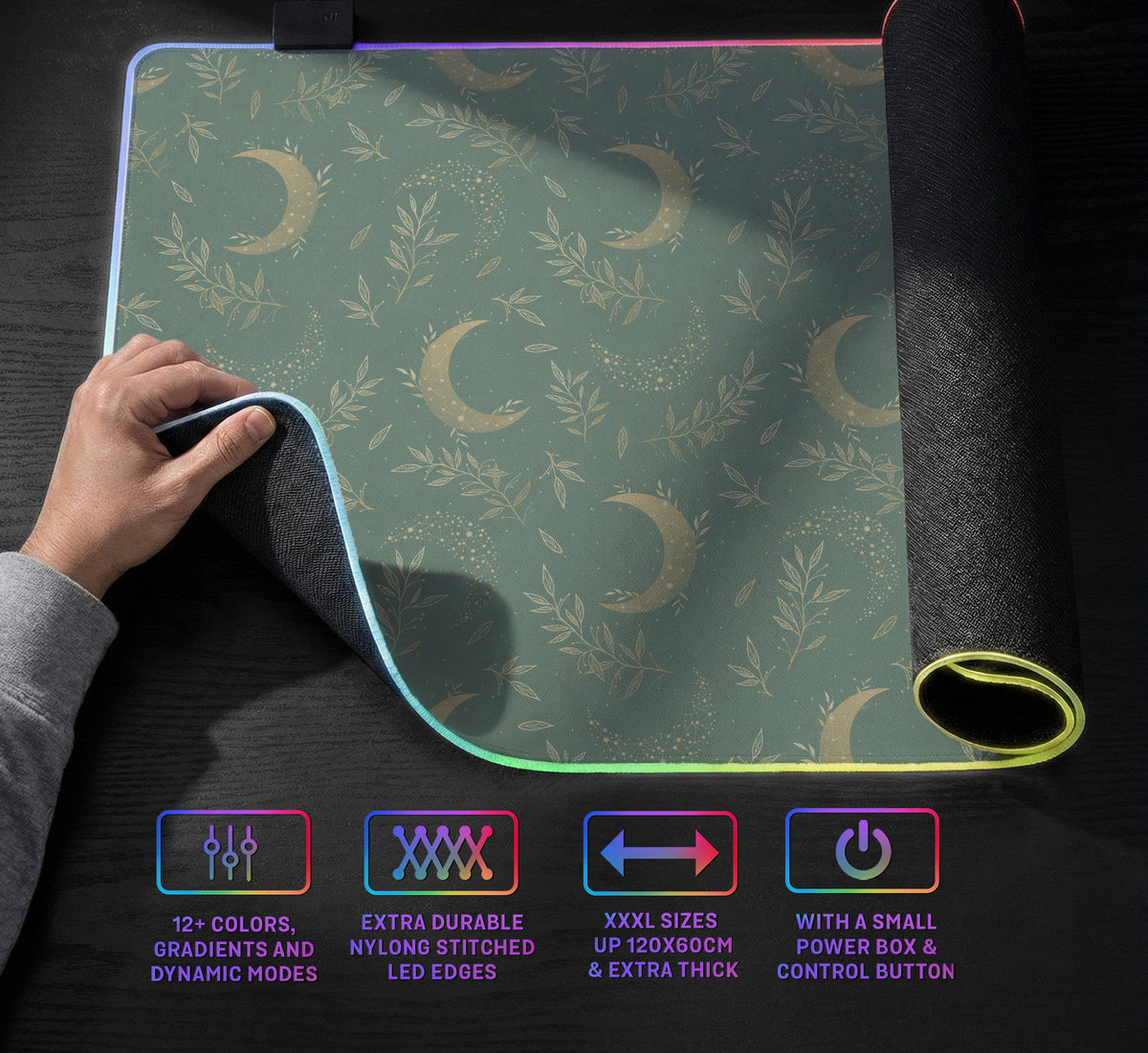 Celestial Moon Desk Mat - Desk Mat - Deskneko - Desk Mats & Mousepads