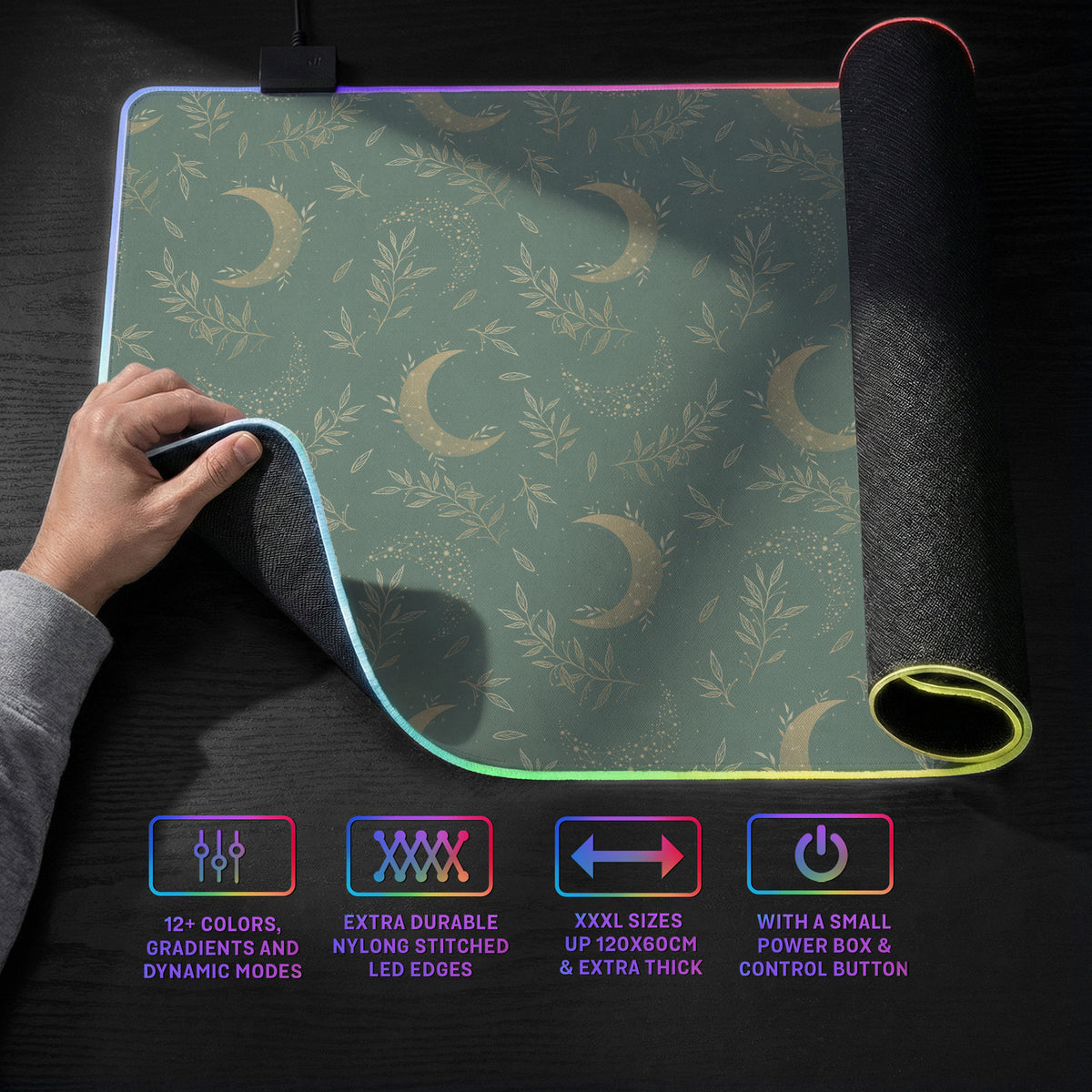 Celestial Moon Desk Mat - Desk Mat - Deskneko - Desk Mats & Mousepads