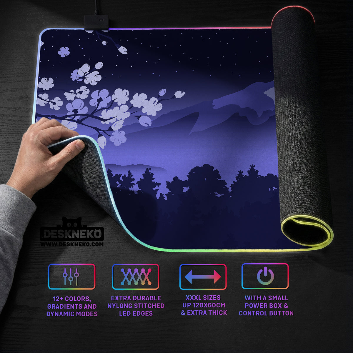 Blue Mount Fuji Desk Mat Mousepad - Desk Mat - Deskneko - Desk Mats & Mousepads