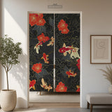 Japanese Koi Fish Noren Door Curtain Room Divider - Deskneko
