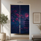 Dark Sakura Noren Door Curtain - Deskneko