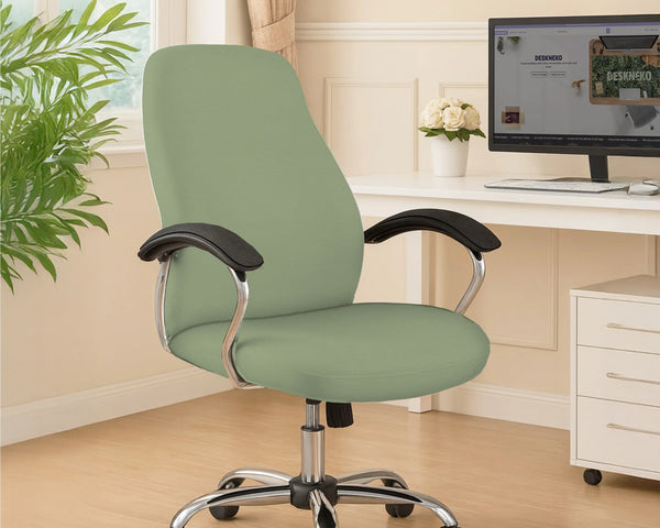 Sage Green Office Chair Cover - Deskneko