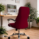 Burgundy Office Chair Cover for Desk Chairs and Home Offices - Deskneko