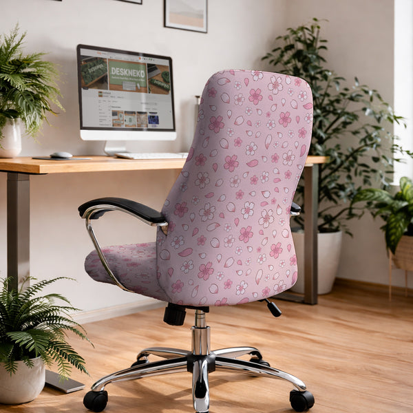 Sakura Blossom Desk Chair Cover - Chair Covers - Deskneko - Desk Chair Covers