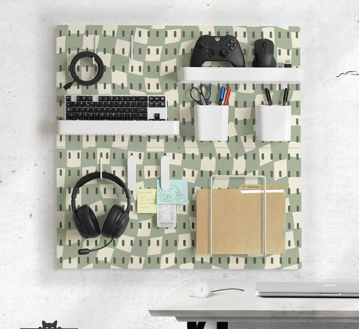 Green Checker Pegboard - Pegboard - Deskneko - Pegboards