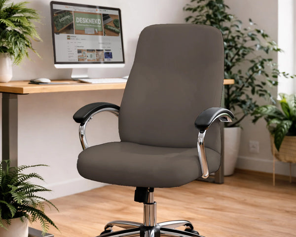 Cocoa Brown Desk Chair Cover - Deskneko