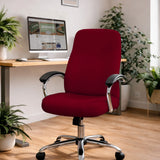 Burgundy Office Chair Cover for Desk Chairs and Home Offices - Deskneko