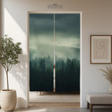 Misty Forest Noren Door Curtain - Deskneko