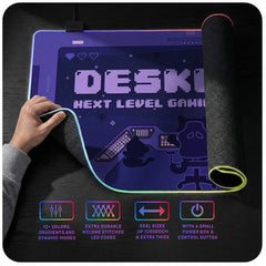 Samurai Red Moon Desk Mat Mousepad - Deskneko