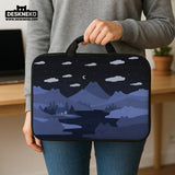 Whimisical Blue Cat Mountains Laptop Sleeve & Bag - Deskneko