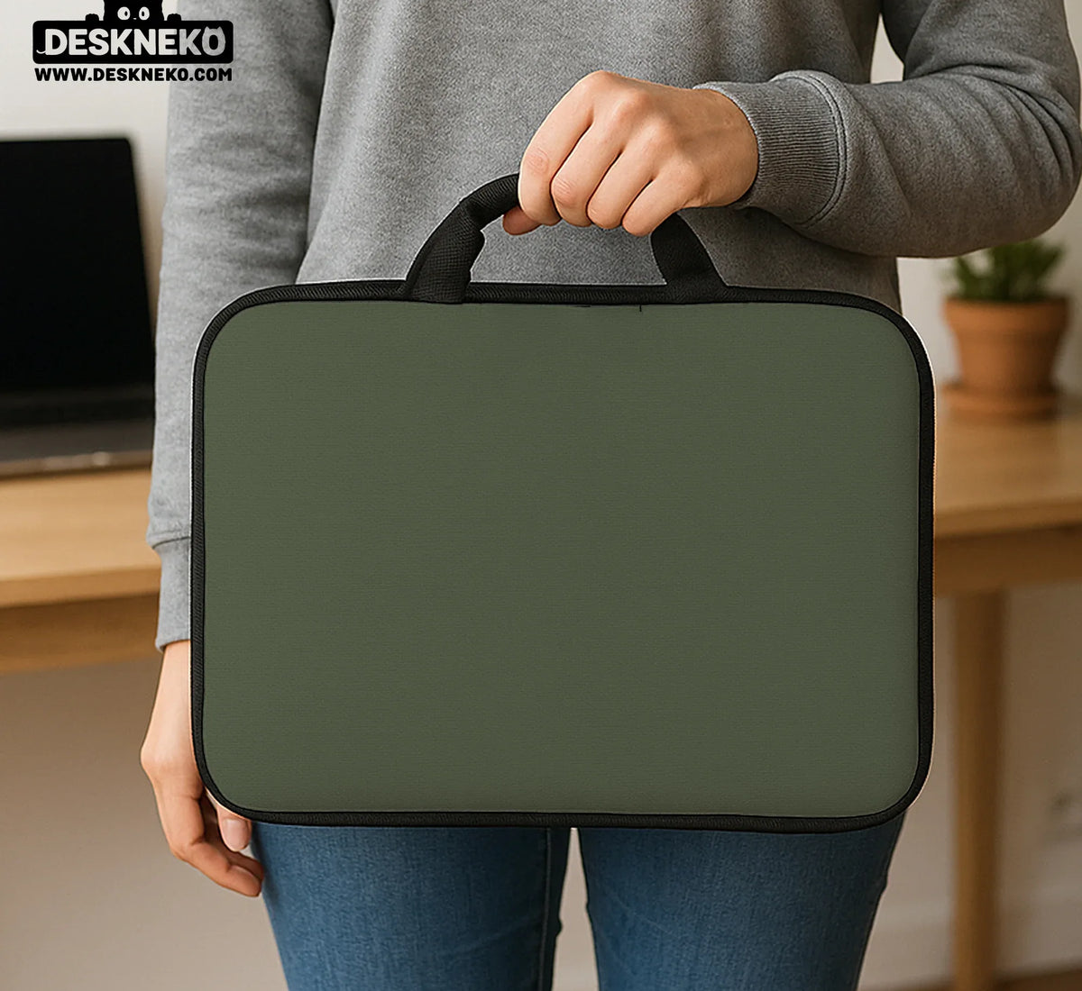 Midnight Olive Laptop Sleeve - Deskneko