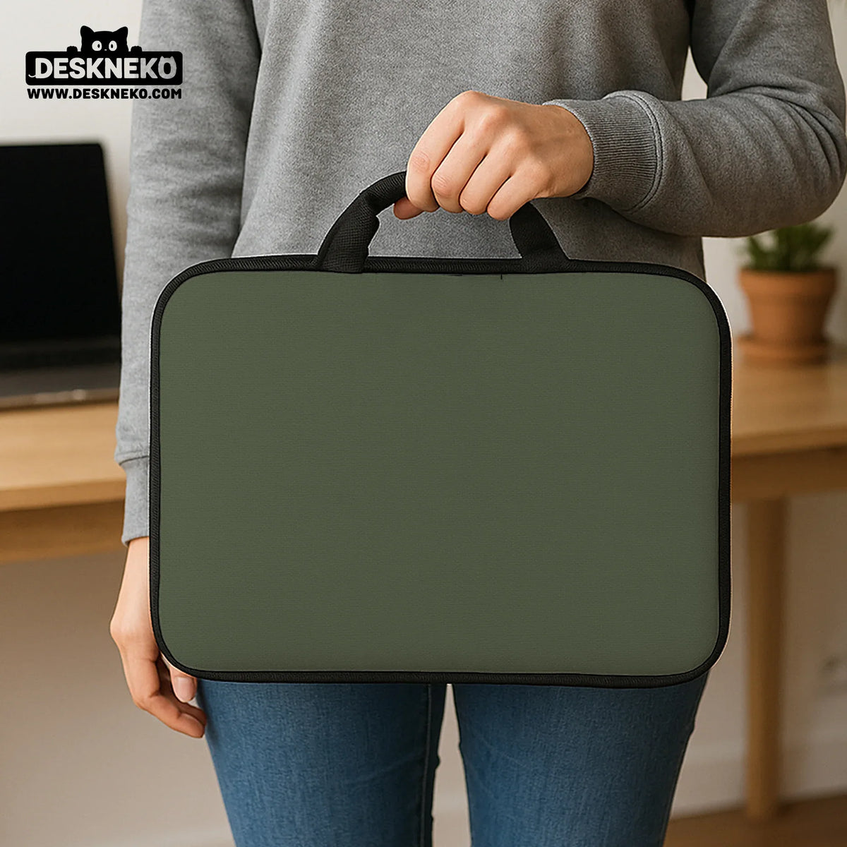Midnight Olive Laptop Sleeve - Deskneko