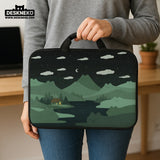 Green Cat Mountains Laptop Sleeve & Bag - Deskneko