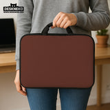 Mahogany Laptop Sleeve & Bag, Minimalist Brown Protective Work Case - Deskneko