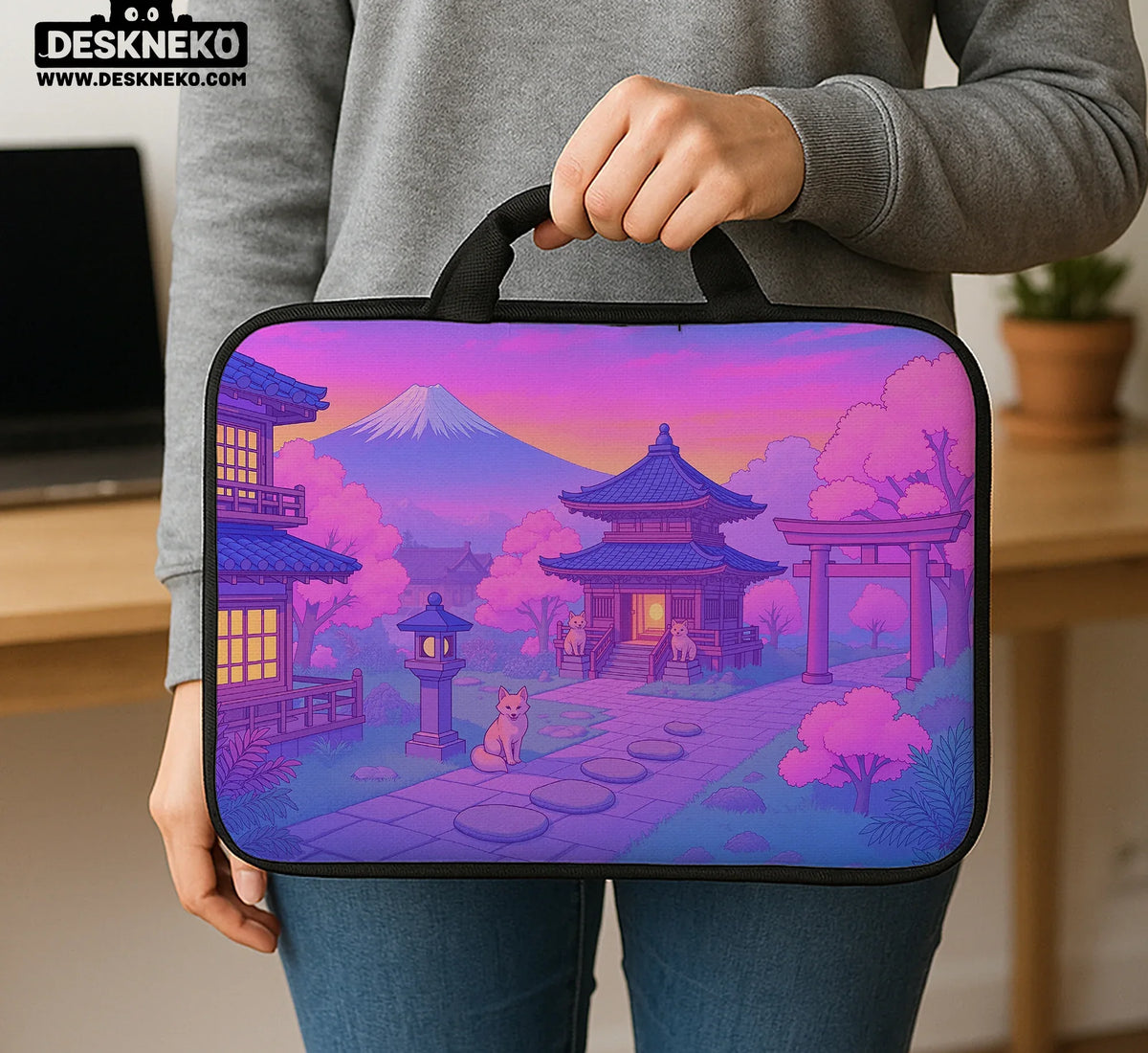 Kawaii Anime Laptop Sleeve & Bag - Deskneko