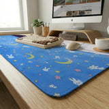 Blue Anime Aesthetic Desk Mat Mousepad - Desk Mat - Deskneko - Desk Mats & Mousepads