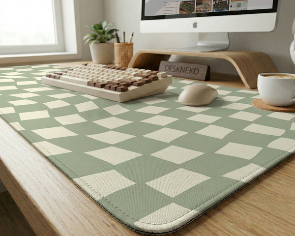 Green Checker Desk Mat - Desk Mat - Deskneko - Desk Mats & Mousepads
