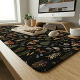 Dark Botanical Desk Mat Mousepad - Desk Mat - Deskneko - Desk Mats & Mousepads