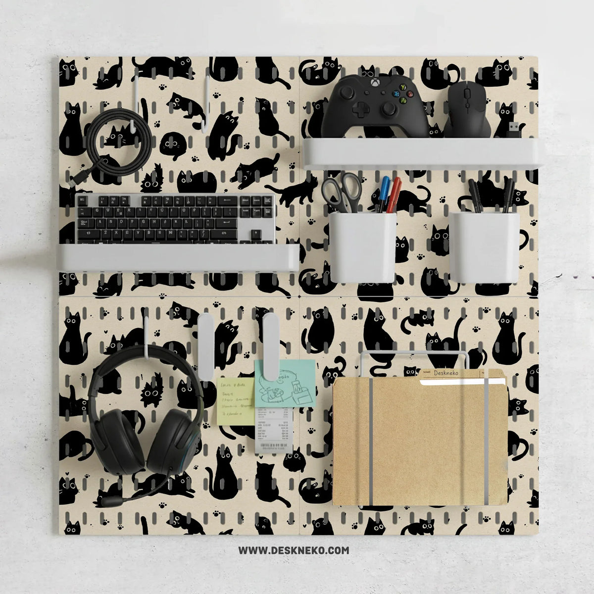 Black Cats Pegboard - Deskneko