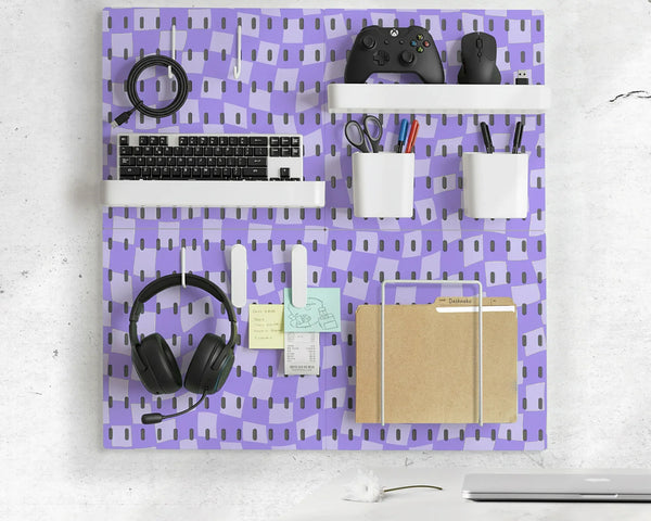 Cute Purple Pegboard - Deskneko