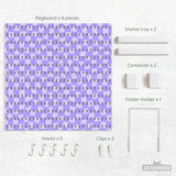 Cute Purple Pegboard - Deskneko
