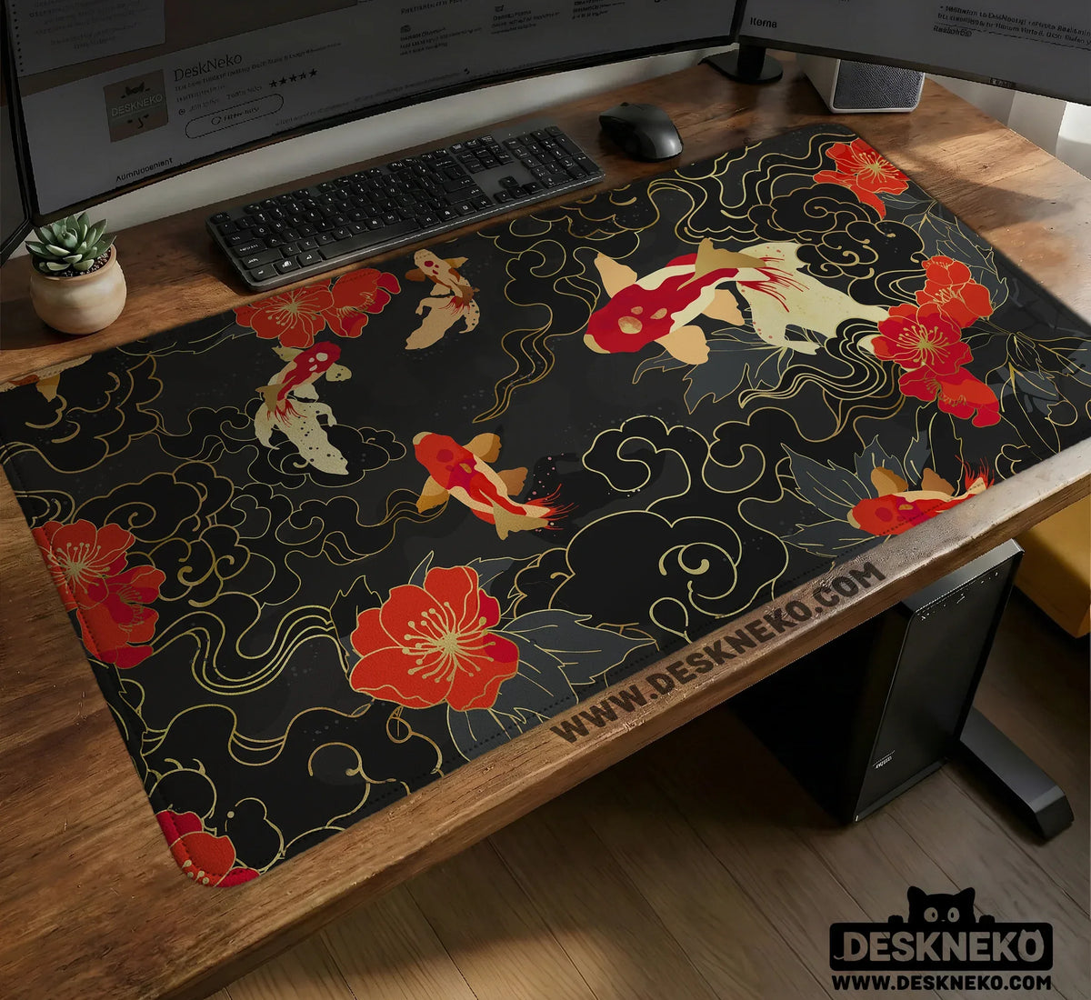 Koi Fish RGB Desk Mat - Deskneko