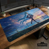 Anime Girl Landscape gaming desk mat mousepad - Deskneko