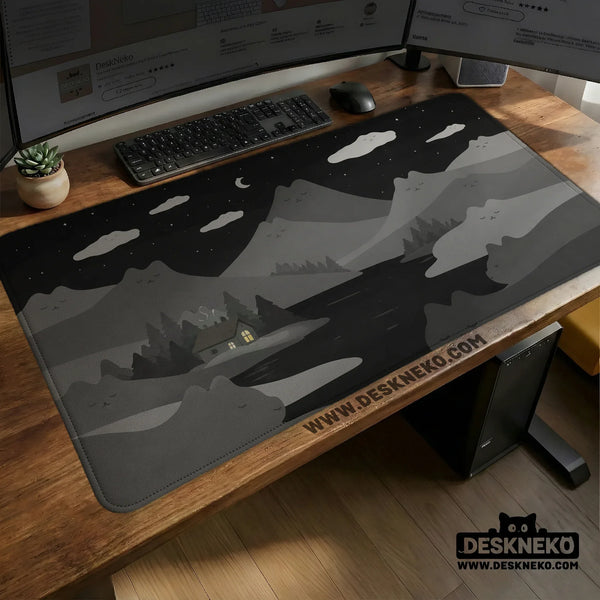 Midnight Cat Mountains Mousepad - Deskneko
