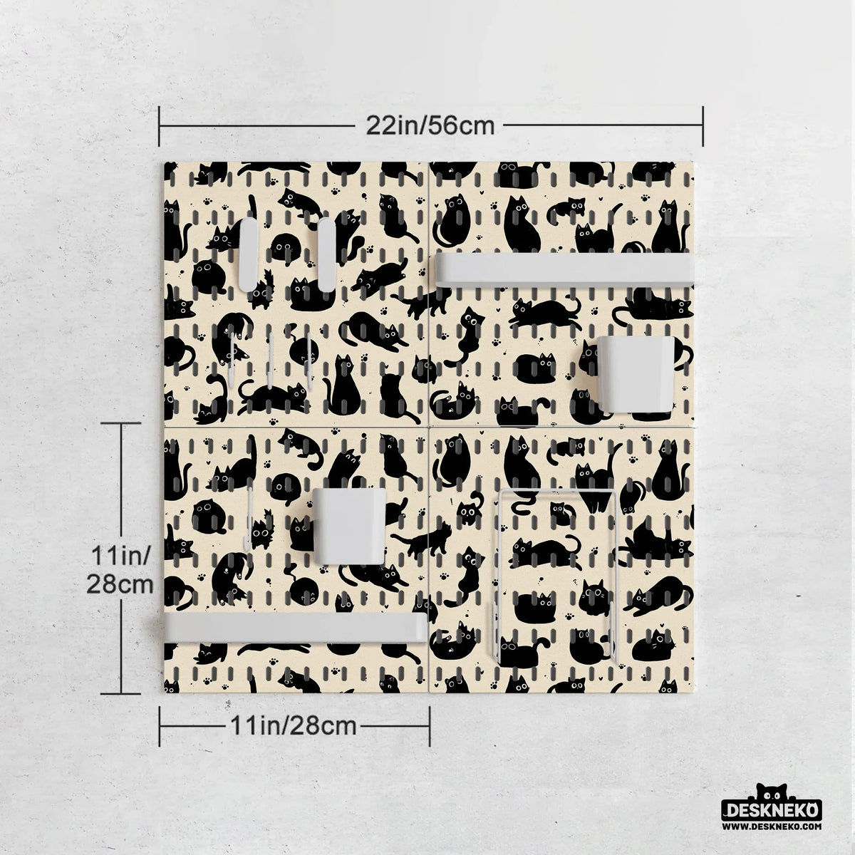 Black Cats Pegboard - Deskneko