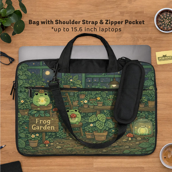 Frog Garden Laptop Sleeve - Deskneko