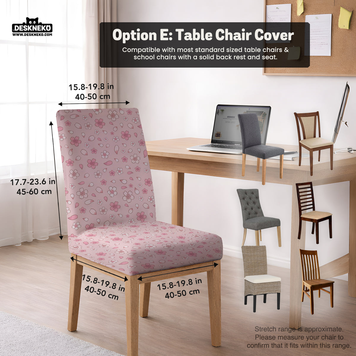 Sakura Blossom Desk Chair Cover - Chair Covers - Deskneko - Desk Chair Covers