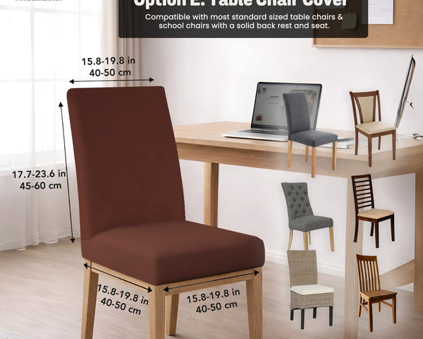 Mahogany Brown Desk Chair Cover - Deskneko