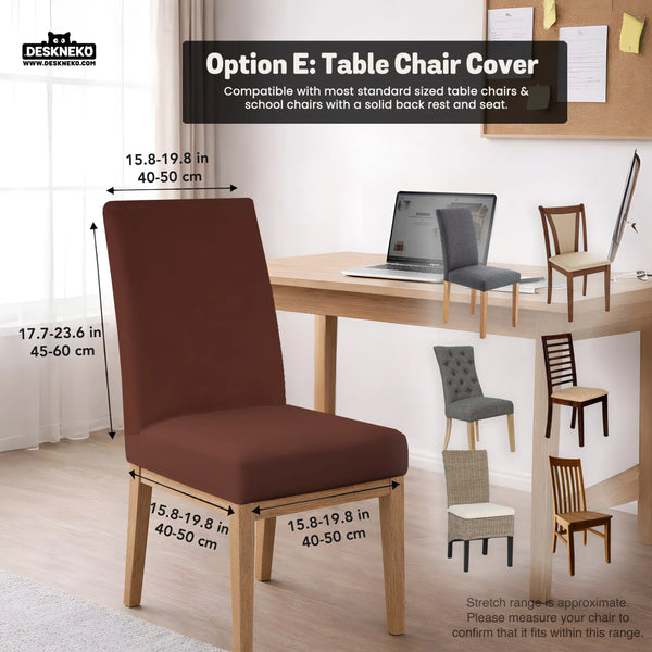 Mahogany Brown Desk Chair Cover - Deskneko