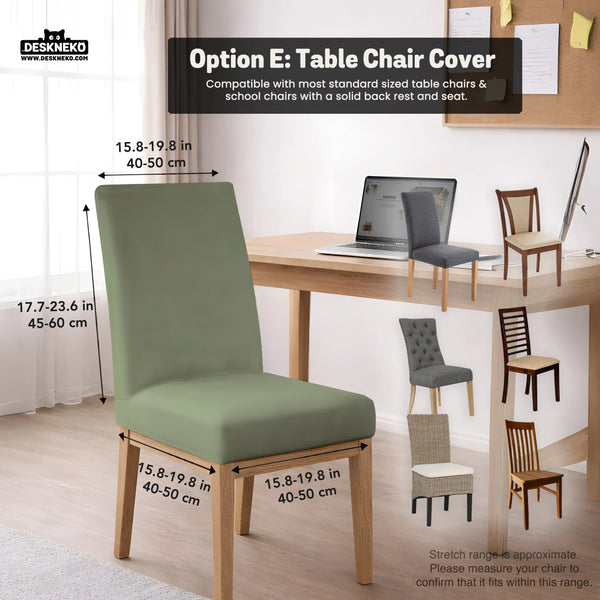 Soft Sage Green Office Chair Cover - Deskneko