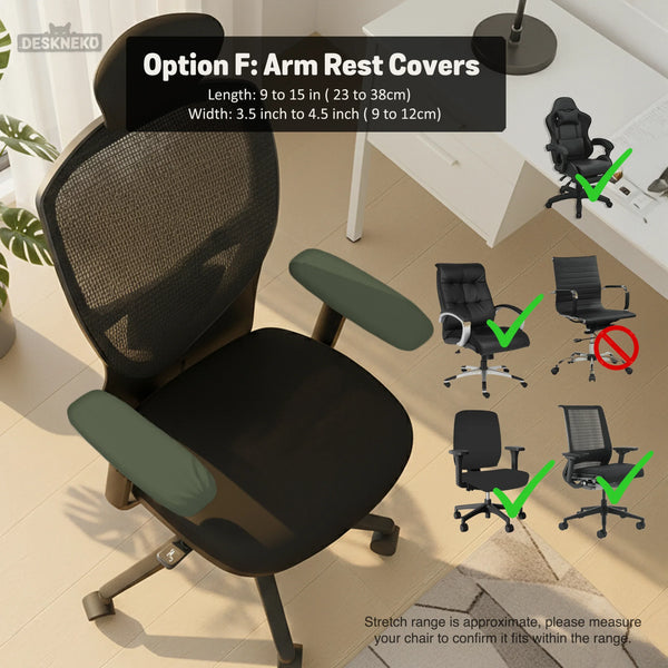 Warm Forest Green Office Chair Cover - Deskneko