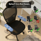 Blue Chinoiserie Desk Chair Cover - Chair Covers - Deskneko - Desk Chair Covers