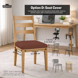 Mahogany Brown Desk Chair Cover - Deskneko