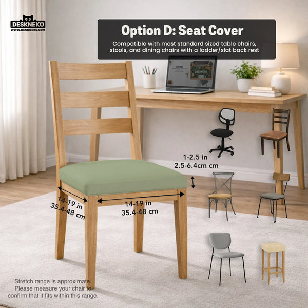 Sage Green Office Chair Cover - Deskneko