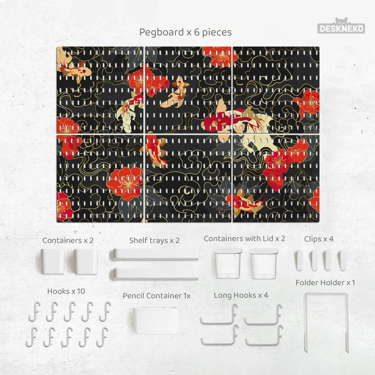 Koi Fish Pegboard Set - Deskneko