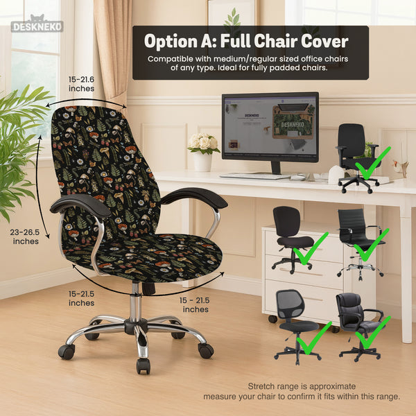 Woodland Pattern Desk Chair Cover - Chair Covers - Deskneko - Desk Chair Covers