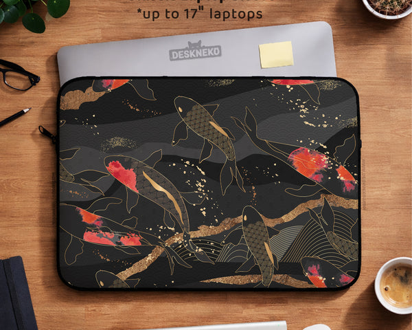 Koi Waves Laptop Sleeve - Laptop Sleeve - Deskneko - Laptop Sleeves & Bags