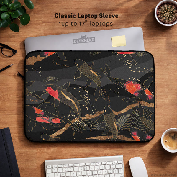 Koi Waves Laptop Sleeve - Laptop Sleeve - Deskneko - Laptop Sleeves & Bags