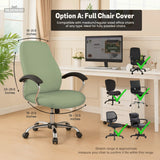 Soft Sage Green Office Chair Cover - Deskneko