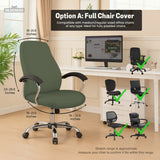 Warm Forest Green Office Chair Cover - Deskneko