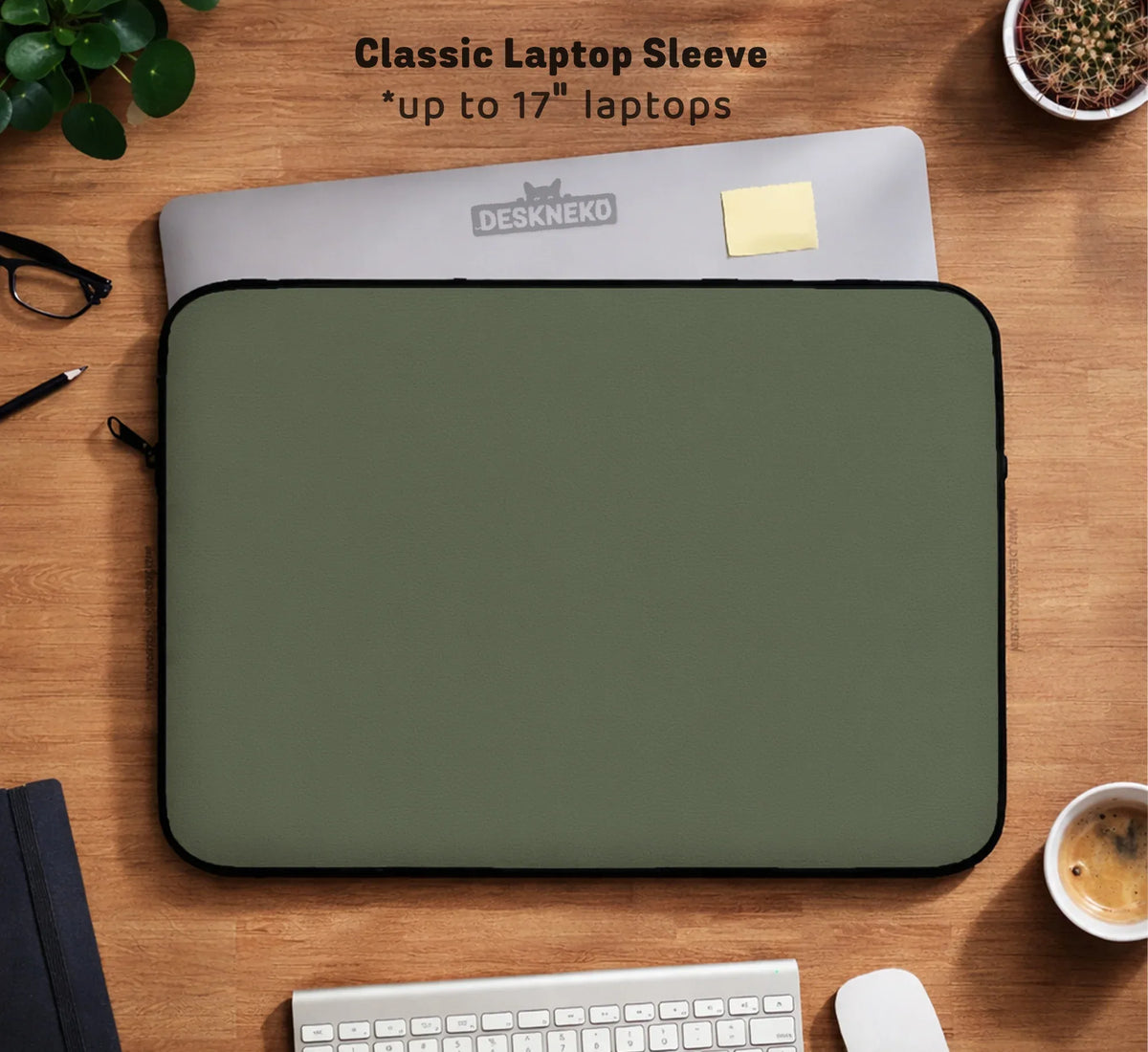 Midnight Olive Laptop Sleeve - Deskneko