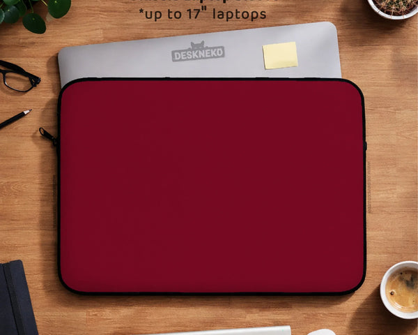 Burgundy Laptop Sleeve & Bag for MacBook and Notebooks - Deskneko